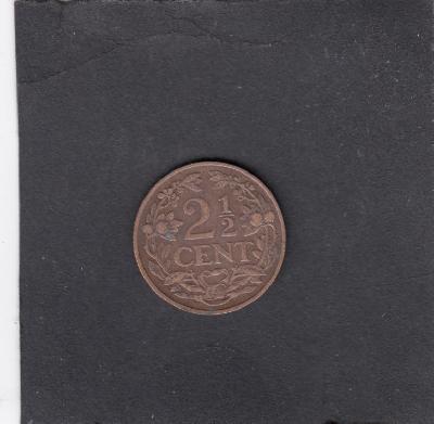 Beschrijving: 2 1/2 Cent WILHELMINA